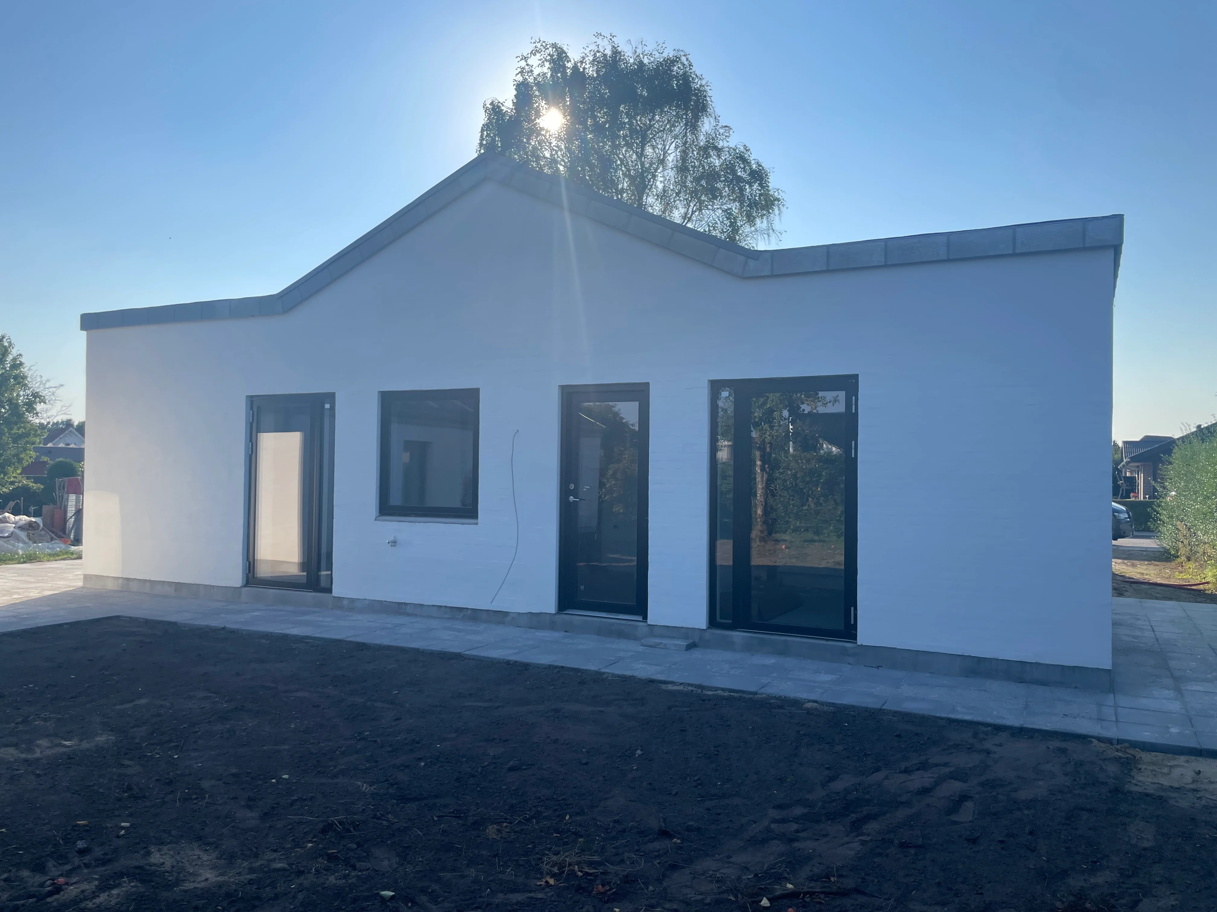 Moderniseret 50er-villa, facade, Brønderslev — Yderskov Arkitekter