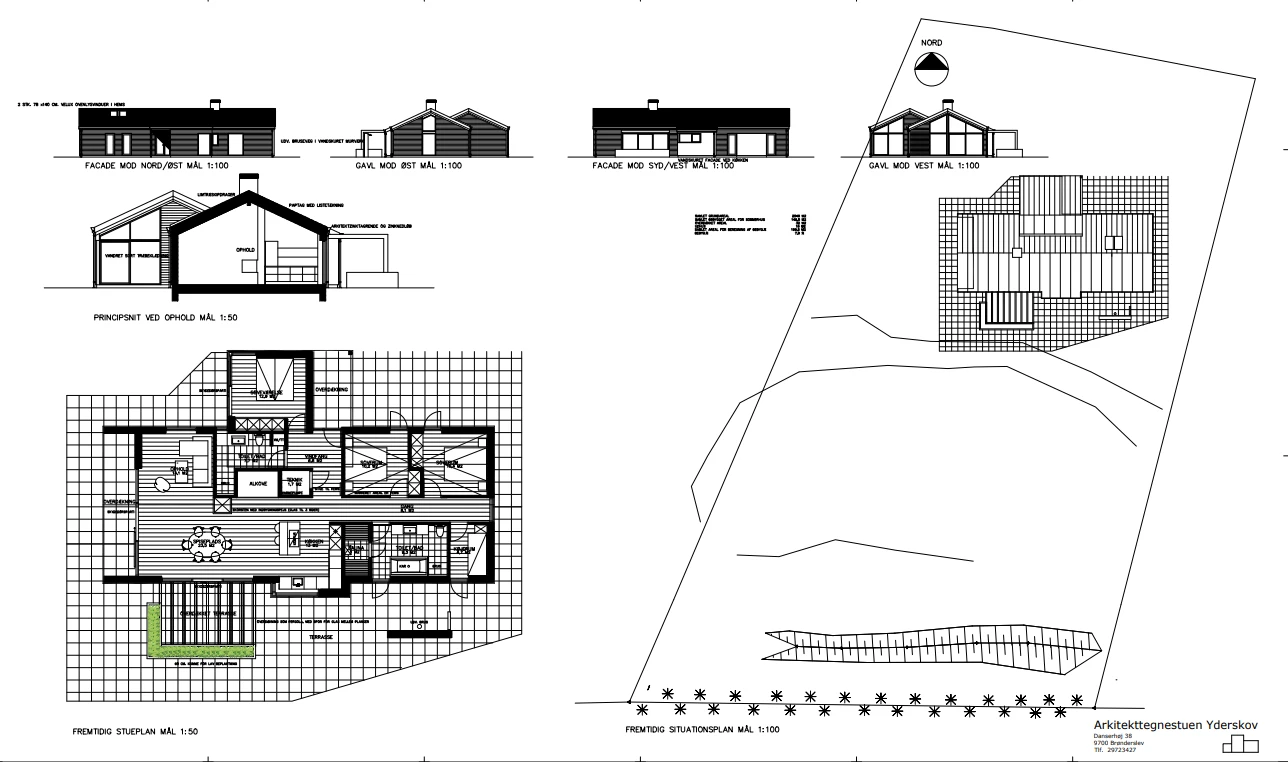 Skitseforslag til sommerhus i Løkken syd — Yderskov Arkitekter